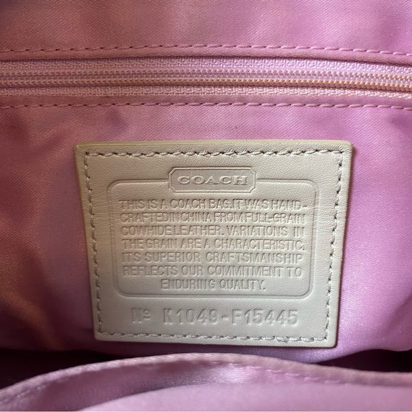 Coach Ashley Leather Satchel Crossbody Beige F15445 - Picture 13 of 15